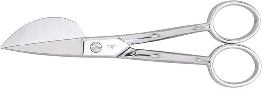 Gingher Applique Scissors - 6" Paddle-Shaped Scissors for Needlework and Rug Making - Silver