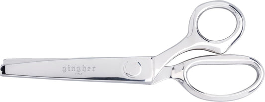 Gingher 7.5" Pinking Shears Scissors, Zigzag Blades for Ravel-Resistant Decorative Edges, Sawtooth Blades to Reduce Fraying for Fabric Cutting and Embroidery, Stainless Steel Chrome-over-Nickel Finish