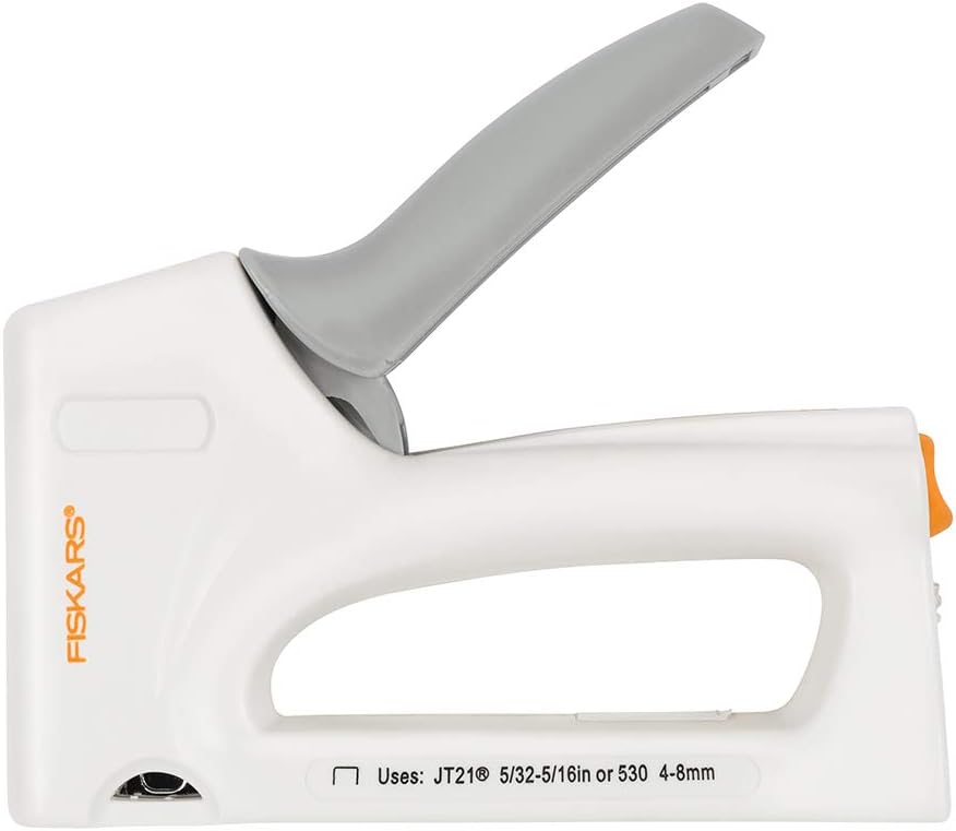 Fiskars 132460-1001 Crafts Precision Staple Gun, White/Grey