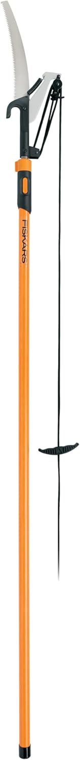 Fiskars 2-in-1 Extendable Tree Pruner and Pole Saw (Extends to 12 feet) with 12-Inch Double-Grind Saw and Double Locking System