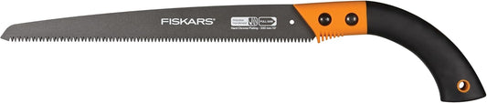 Fiskars 13" Pruning Saw & Tree Branch Cutter, Black/Orange | Fixed Handle Tree Cutting Tool, Hand Saw for Lawn and Garden