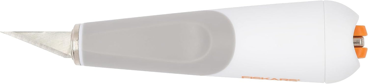 Fiskars Heavy-Duty Easy Change Detail Knife (with #2 Blade) - for Heavy and Thick Materials - Arts and Crafts