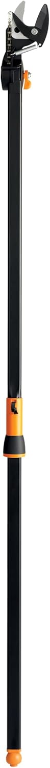 Fiskars 5ft Ropeless Tree Trimmer with Rotating Head, Long Handle Stik Pruner, Branch Cutter to Prune High Branches or Low Shrubs, Garden and Yard Tools