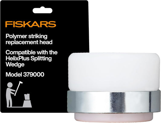 Fiskars HelixPlus Splitting Wedge Replacement Striking Surface, High-Grade Polyamide Vibration-Reducing Head, Integrated Metal Ring for Durable Impact Protection