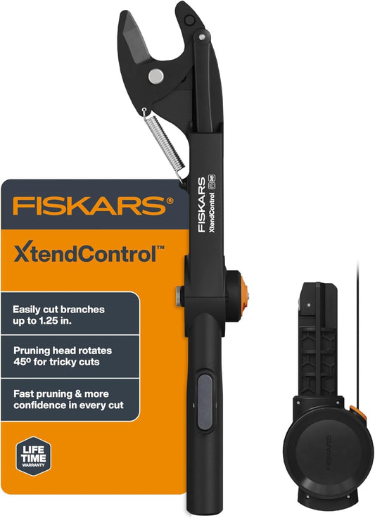 Fiskars XtendControl Pruning Head and Cord Reel with Linear Double-Pulley System, Quick-Adjust Pull-Cord Handle, Compatible with XtendControl Extension Poles (Pole Not Included)