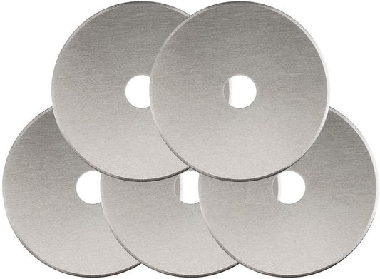Fiskars Rotary Cutter 45mm Replacement Blades - 5-Pack - 45mm Stainless Steel Rotary Cutter Blade - Craft Supplies