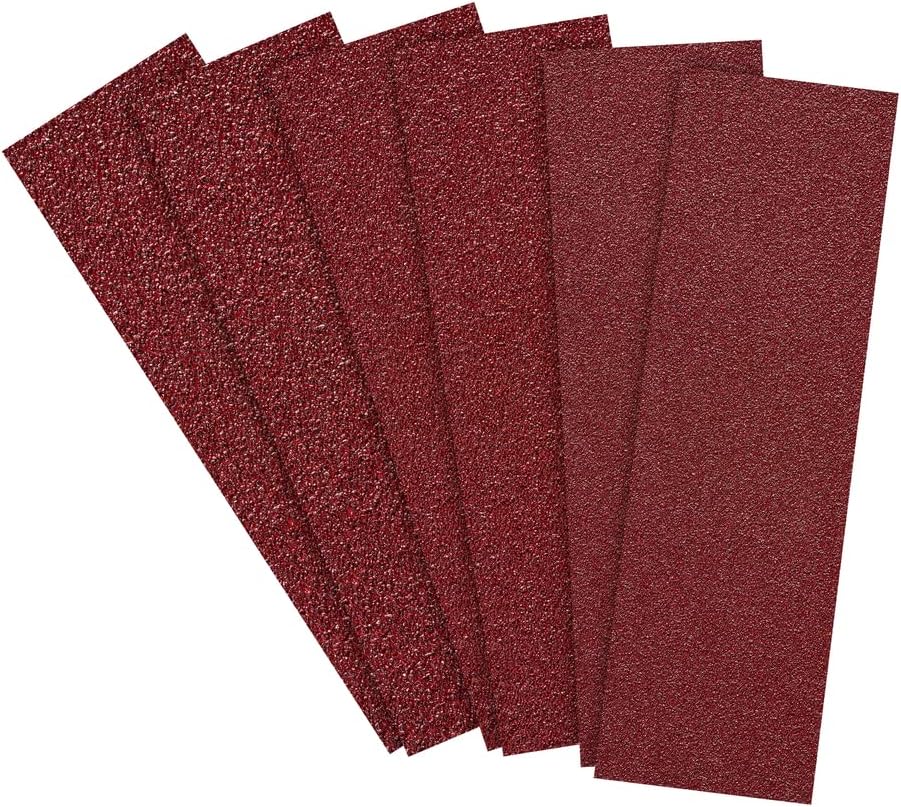 Fiskars Small Sand Paper, 2 Sheets Each of 60, 90 and 120 grit 6 Pack, 9" x 2.75" Sheets of Sandpaper