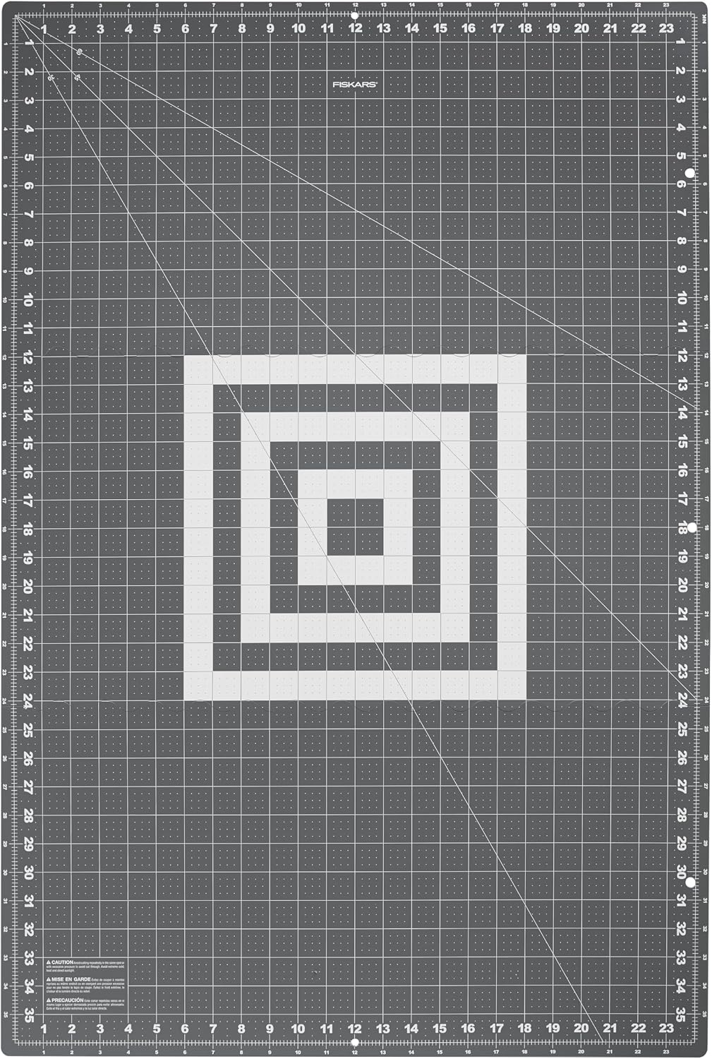 Fiskars 24" x 36" Folding Cutting Mat for Travel and Storage - Fabric and Sewing Craft Projects - Self-Healing Mat - Gray